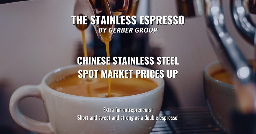 Chinese stainless steel spot market prices up
