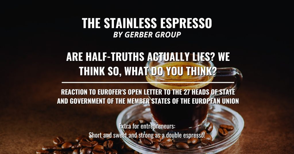 Are half-truths actually lies? We think so, what do you think? - Stainless Espresso 1 Are half truths actually lies We think so what do you think Reaction to EUROFERs open letter 1200x630 1