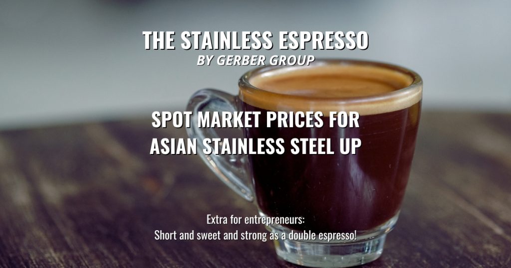 Spot market prices for Asian stainless steel up