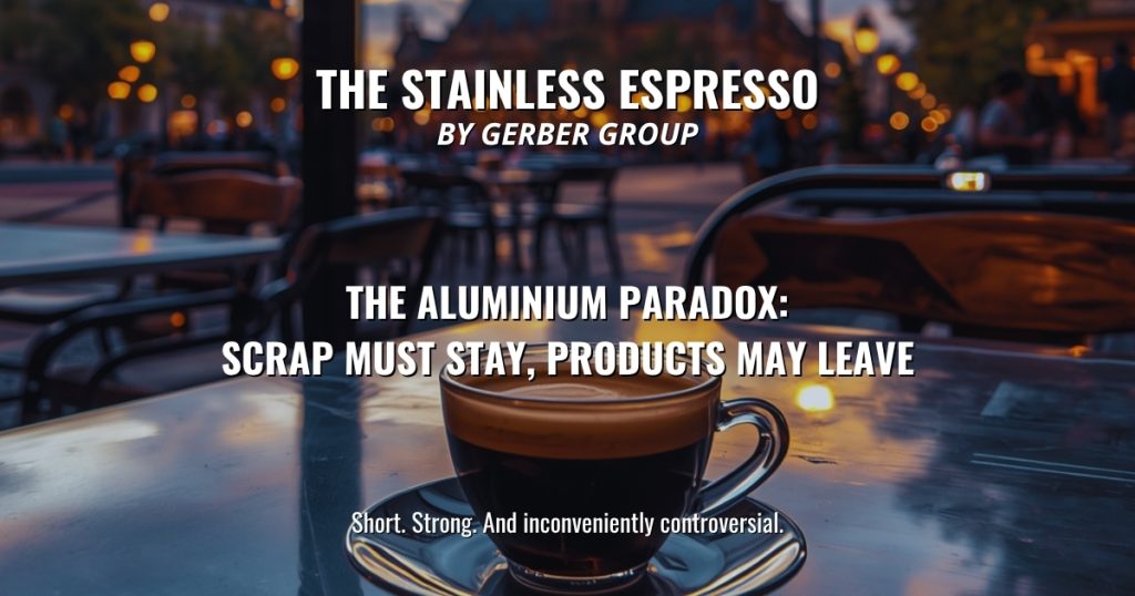 The Aluminium Paradox: Scrap Must Stay, Products May Leave - Stainless Espresso 1 The Aluminium Paradox: Scrap Must Stay, Products May Leave