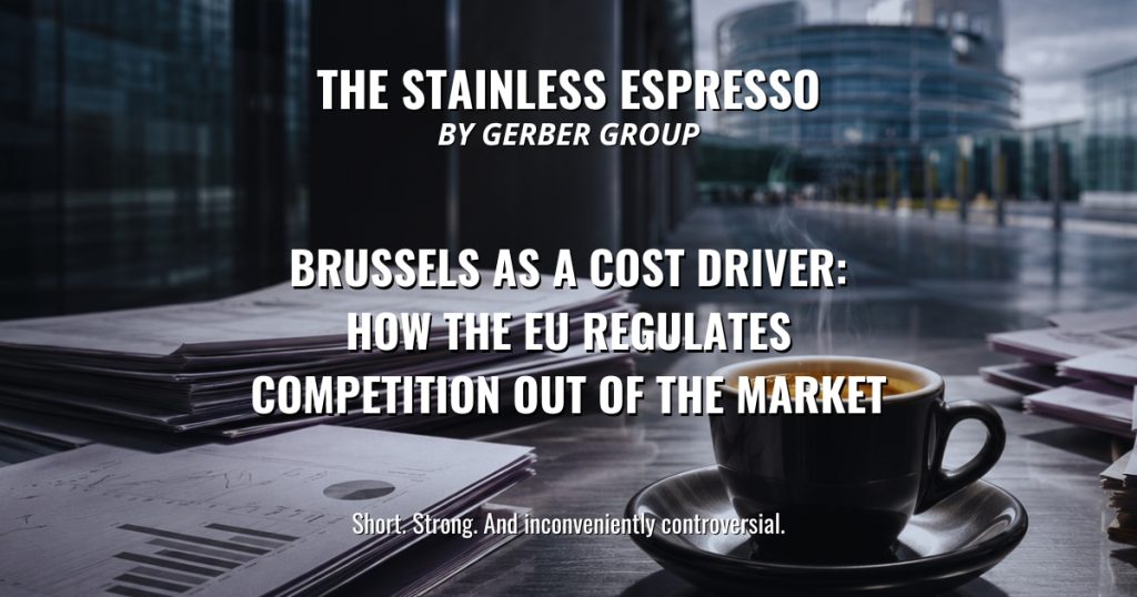 Brussels as a Cost Driver: How the EU Regulates Competition Out of the Market - Stainless Espresso 1 Brussels as a Cost Driver: How the EU Regulates Competition Out of the Market