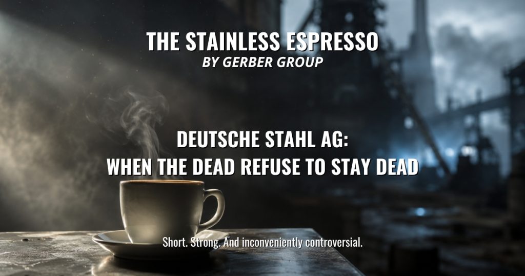 Deutsche Stahl AG: When the Dead Refuse to Stay Dead - Stainless Espresso 1 Deutsche Stahl AG: When the Dead Refuse to Stay Dead